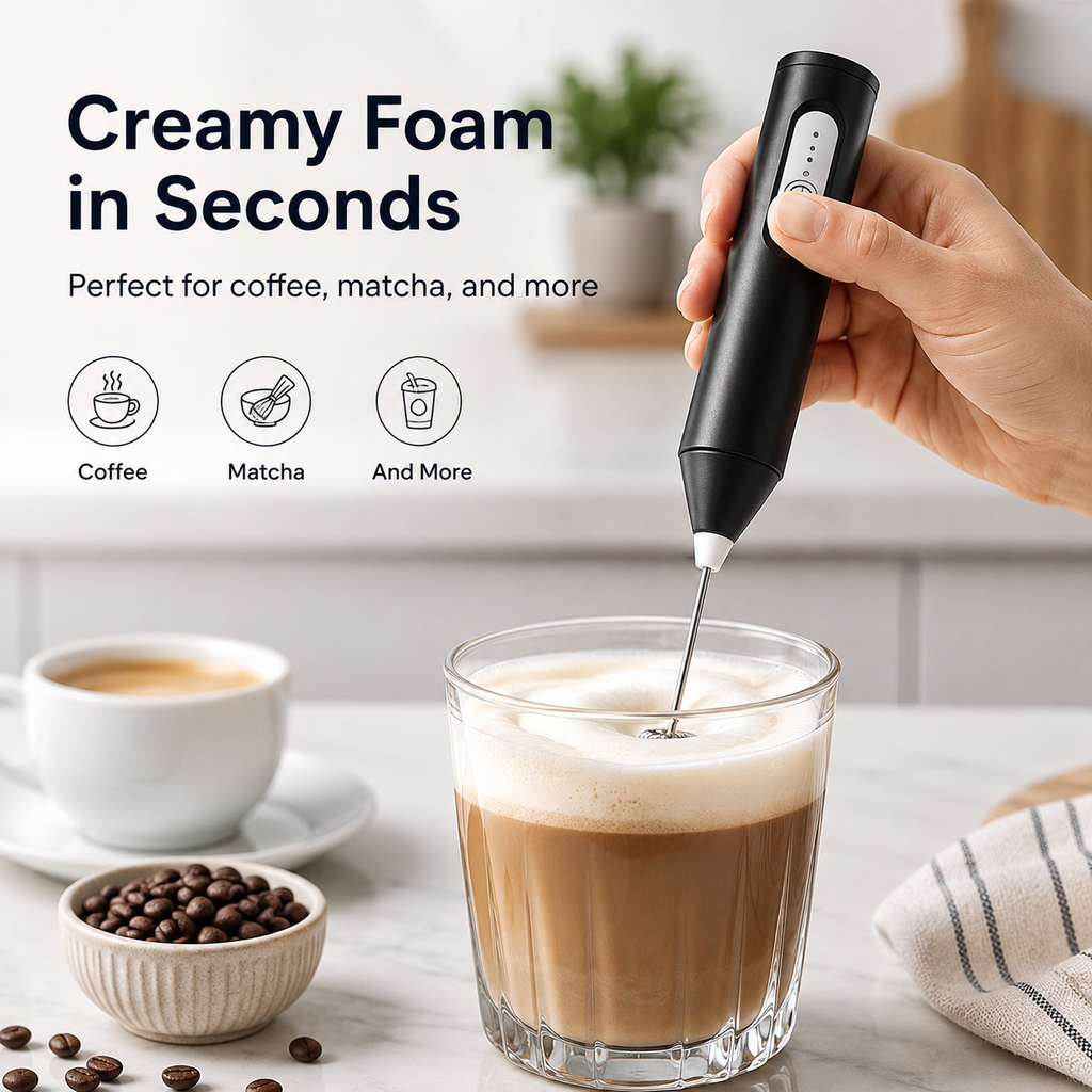 Masvora Rechargeable 3-Speed Milk Frother